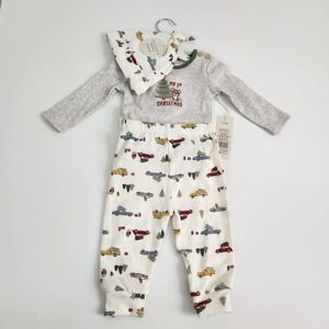 NWT Organic Baby My 1st Christmas 3 Piece Set size 3-6M